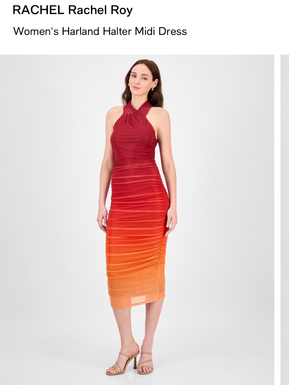RACHEL Rachel Roy Women's Harland Halter Midi Dress